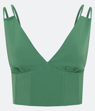 Blusa Cropped Sastrería con Aletas 5