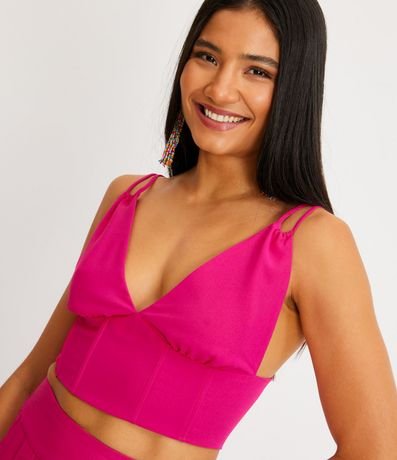 Blusa Cropped Sastrería con Aletas 1