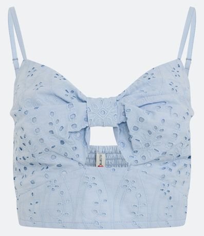 Blusa Cropped en Laise con Lastex en la Espalda y Recorte Cutout en el Busto 1