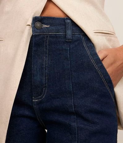 Bermuda Jeans con Bajo Ancho y Bolsillo Cuchillo 4