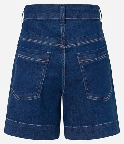 Bermuda Jeans con Bajo Ancho y Bolsillo Cuchillo 6