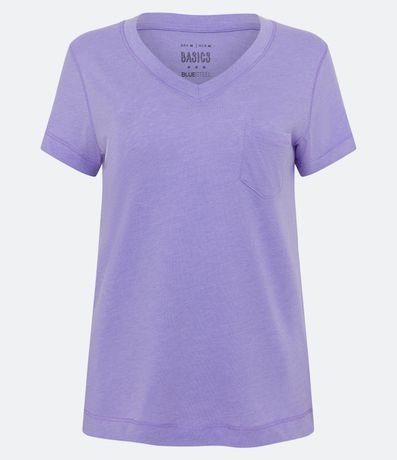 Blusa Básica en Algodón con Pequeño Bolsillo Frontal 6