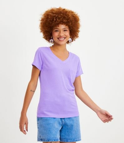 Blusa Básica en Algodón con Pequeño Bolsillo Frontal 5