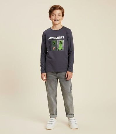 Remera Infantil con Estampado Minecraft - Talle 5 a 14 años