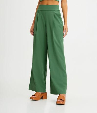 Pantalón Pantalona en Crepé con Pliegues 2