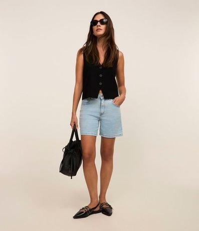 Short Jeans Clásico con Cintura Mediana