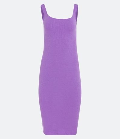Vestido Midi Básico con Escote Cuadrado 5