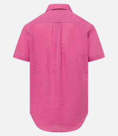 Camisa Comfort Básica en Lino con Manga Corta 2