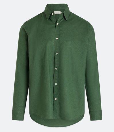 Camisa Comfort Básica en Lino Manga Larga 6