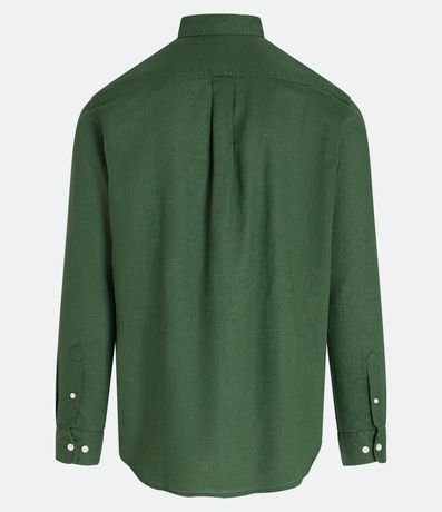 Camisa Comfort Básica en Lino Manga Larga 7