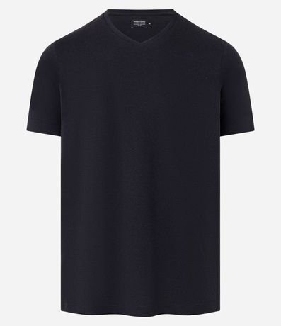 Remera Slim en Algodón Peruano con Cuello V 4