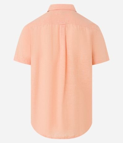 Camisa Comfort Básica en Lino con Bolsillo Delantero 7