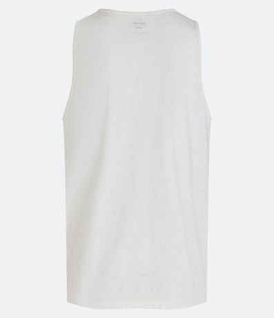 Musculosa Regular en Algodón con Textura Rayada y Etiqueta 8