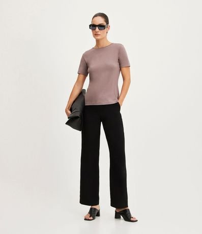 Blusa Básica en Viscosa con Escote Redondo 2