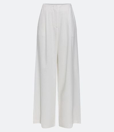 Pantalón Pantalona en Lino con Pliegues y Bolsillos 5