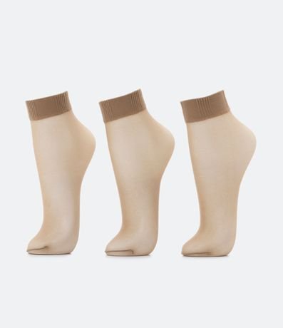 Kit 03 Medias Tobilleras Hilo 20 en Poliamida Lupo 1