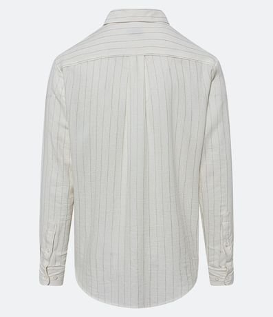 Camisa Regular en Tricolina con Textura Rayada 6