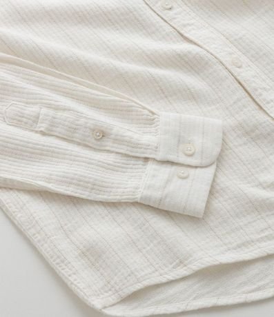 Camisa Regular en Tricolina con Textura Rayada 8