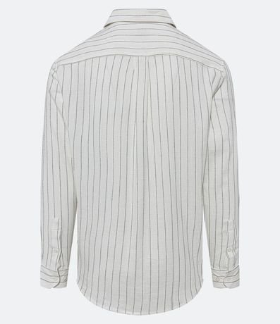 Camisa Regular en Tricolina con Textura Rayada 7