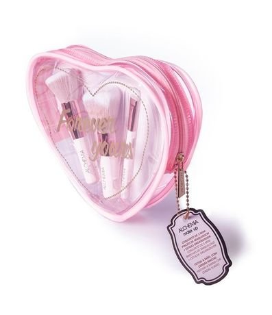 Kit 03 Mini Brochas com Estuche en Forma de Corazón Alchemia 2
