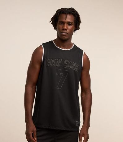 Musculosa Deportiva de Baloncesto en Dry Fit con Estampado New York 7
