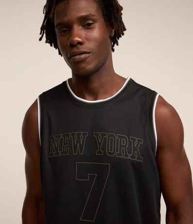 Musculosa Deportiva de Baloncesto en Dry Fit con Estampado New York 7 4