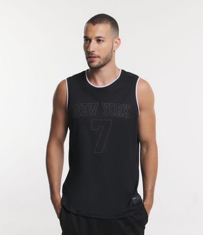 Musculosa Deportiva de Baloncesto en Dry Fit con Estampado New York 7