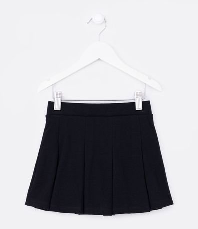 Short Pollera Infantil en Cotton con Pliegas - Talle 5 a 14 años 2