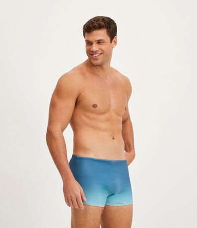 Sunga Boxer con Estampa Degradé y Cordón Interno
