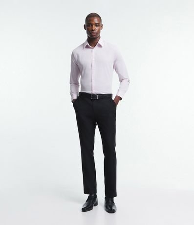 Camisa Social en Algodón Manga Larga con Textura Maquinetada 2