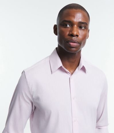Camisa Social en Algodón Manga Larga con Textura Maquinetada 3