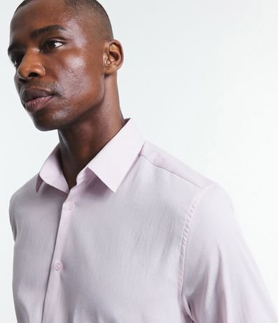 Camisa Social en Algodón Manga Larga con Textura Maquinetada 6