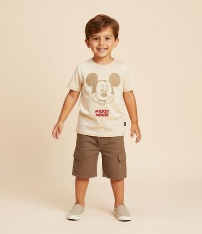 Remera Infantil con Estampa en Relieve Mickey Mouse - Talle 1 a 5 años