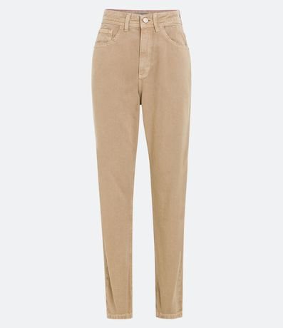 Pantalón Mom Cintura Alta en Sarga con Bolsillos 5
