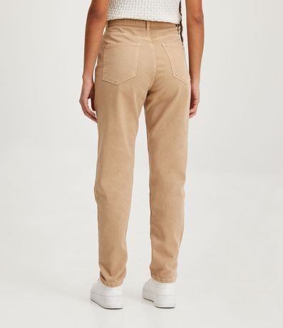 Pantalón Mom Cintura Alta en Sarga con Bolsillos 3