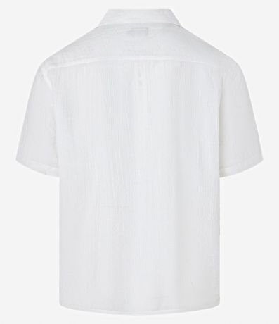 Camisa Slim en Viscosa con Textura Diferenciada y Cuello Inglés 7
