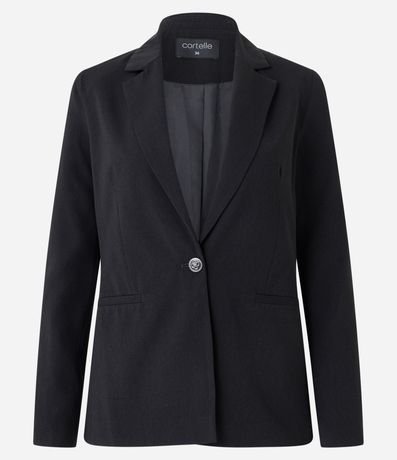 Blazer Sastrería con Botón Escudo Único 6