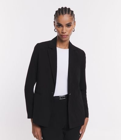 Blazer Sastrería con Botón Escudo Único 1