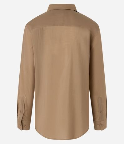 Camisa Slim en Liocel con Cuello Inglés y Textura 8