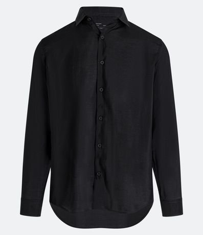 Camisa Slim en Liocel con Cuello Inglés y Textura 2