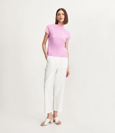 Blusa de Punto con Cuello Alto 2