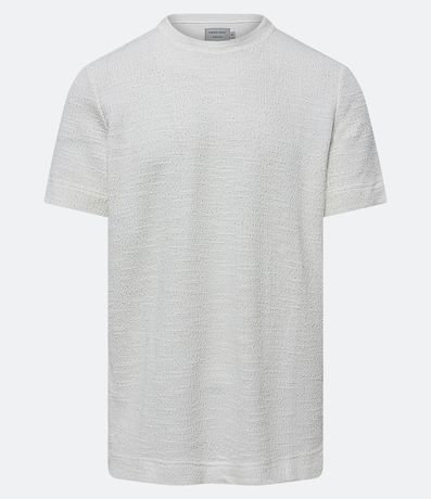 Remera Regular en Media Malla con Textura Diferenciada 5