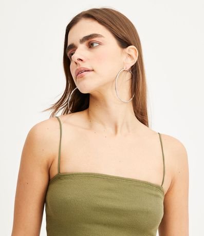 Blusa Cropped de Tirantes en Rib Texturizada 4