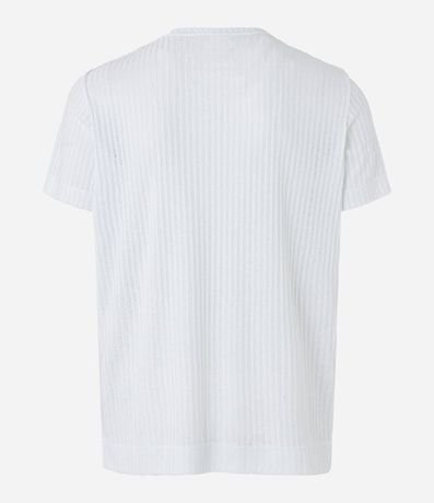 Remera Regular con Textura Acanalada y Bajo Ancho 7