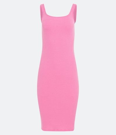 Vestido Midi Básico con Escote Cuadrado 5