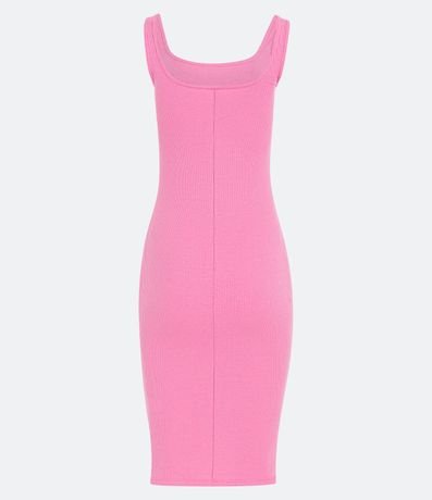 Vestido Midi Básico con Escote Cuadrado 6