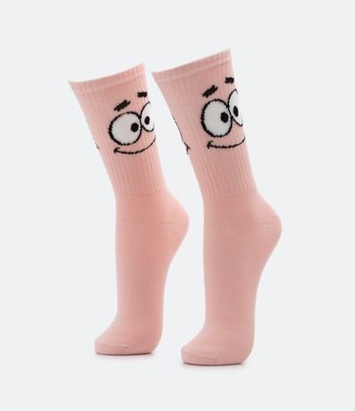 Media Caña Larga en Algodón con Estampado de Patricio Estrella 1