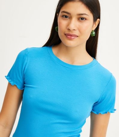 Blusa Básica en Ribana con Volados en la Barra 4