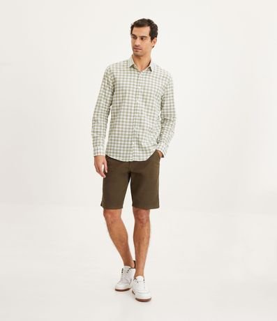 Bermuda Slim en Sarga con Bolsillo y Bajo Italiano 1