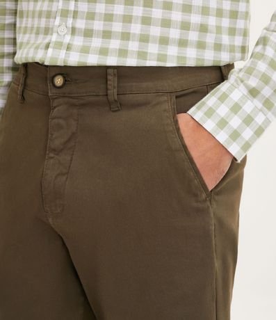 Bermuda Slim en Sarga con Bolsillo y Bajo Italiano 4